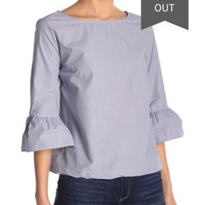 madewell // striped 3/4 bell sleeve top